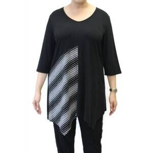NEW CHALET ET CECI brea bamboo v-neck top in black